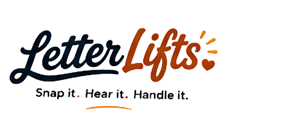 LetterLifts — Snap it. Hear it. Handle it.